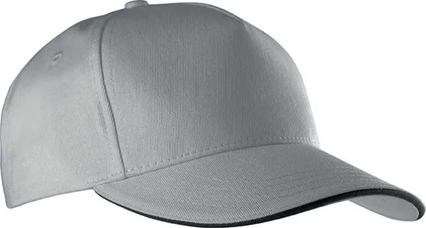  SANDWICH PEAK CAP - 5 PANELS - K-UP Light Grey Tamno siva