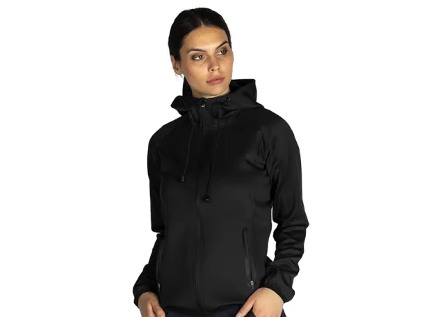 COOPER LADY Ženski mélange hoodie, 280 g/m² - EXPLODE Crna