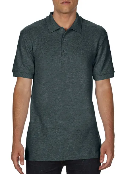  Premium Cotton Double Piqué Polo - Gildan Dark Heather