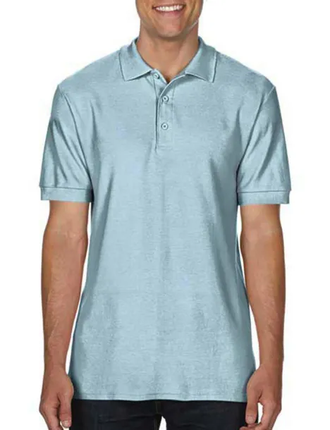  Premium Cotton Double Piqué Polo - Gildan Chambray