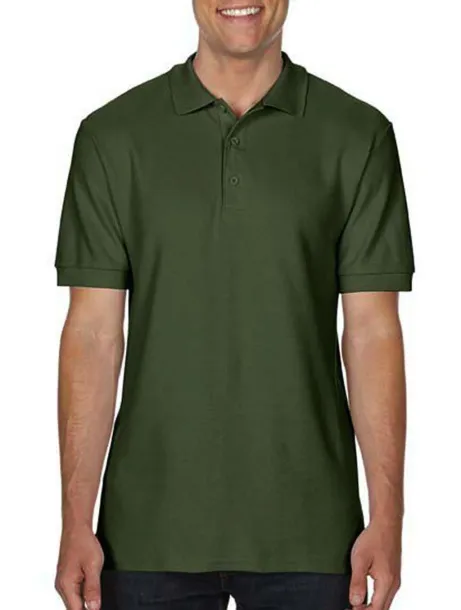  Premium Cotton Double Piqué Polo - Gildan Military Green