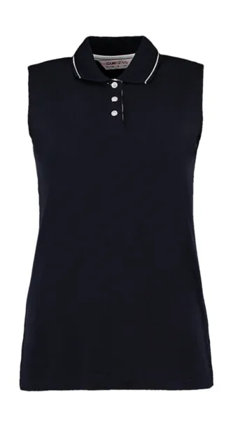  Women's Classic Fit Sleeveless Polo - Gamegear Navy Bijela