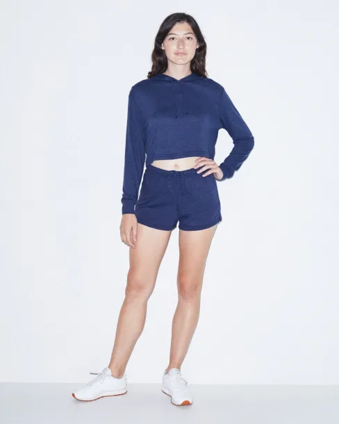  WOMEN'S TRI-BLEND CROPPED HOODIE - American Apparel Tri-Indigo