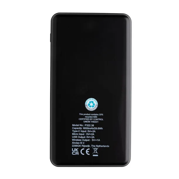  FSC® & RCS Rplastic 8000 mAh Wireless Powerbank - XD Collection Brown 