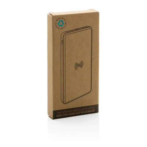  FSC® & RCS Rplastic 8000 mAh Wireless Powerbank - XD Collection Brown 