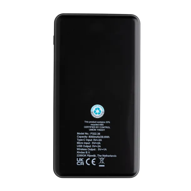  FSC® & RCS Rplastic 8000 mAh Wireless Powerbank - XD Collection Brown 