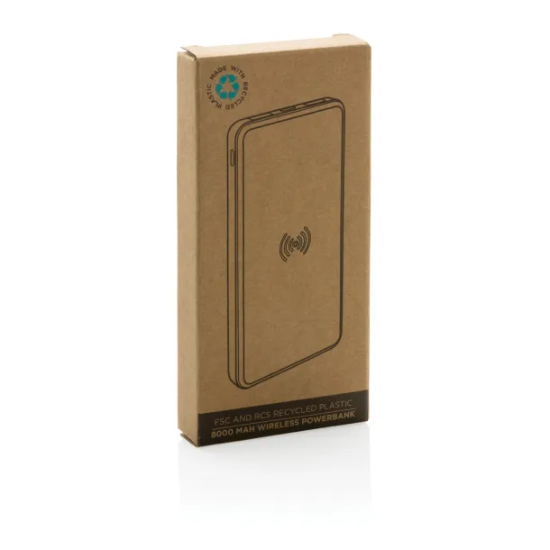  FSC® & RCS Rplastic 8000 mAh Wireless Powerbank - XD Collection Brown 