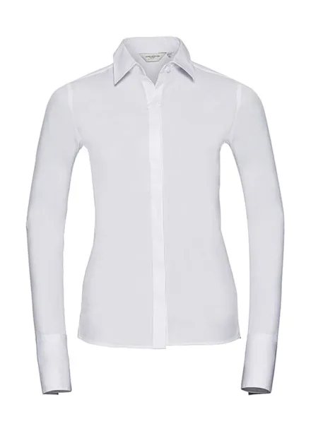  Ladies' LS Ultimate Stretch Shirt - Russell Collection Bijela