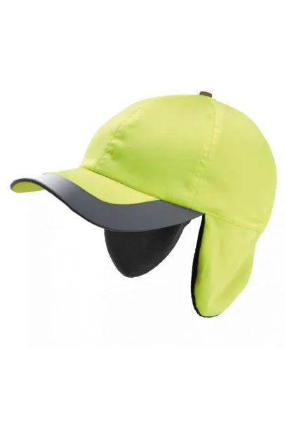  NEON WINTER CAP - 6 PANELS - Designed To Work Fluorescent Yellow