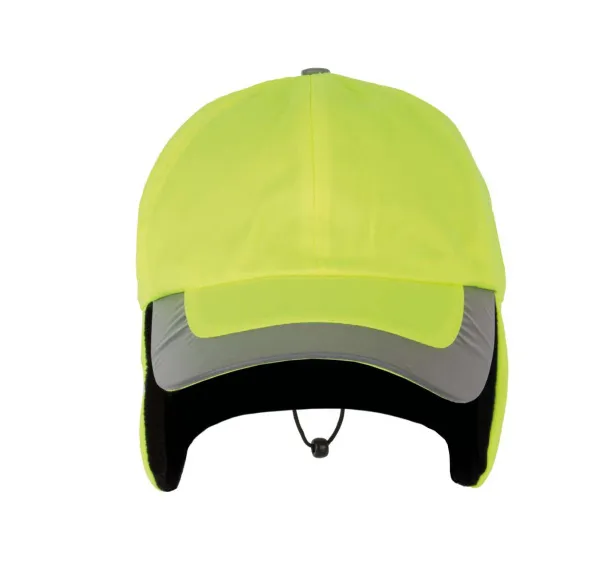  NEON WINTER CAP - 6 PANELS - Designed To Work Fluorescent Yellow