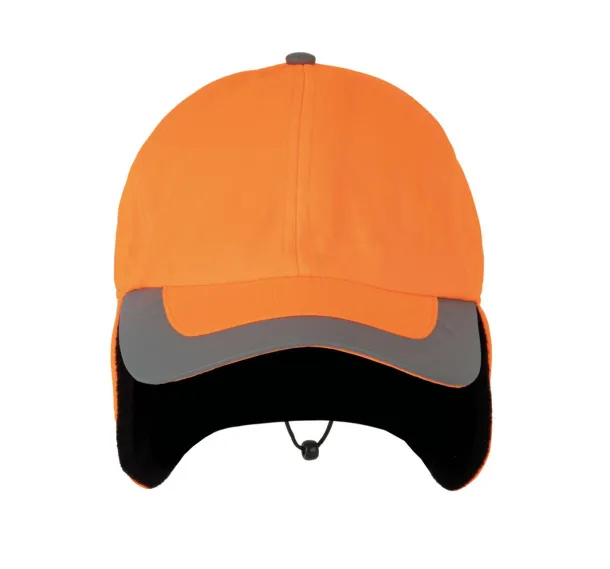  NEON WINTER CAP - 6 PANELS - Designed To Work Fluorescent Orange