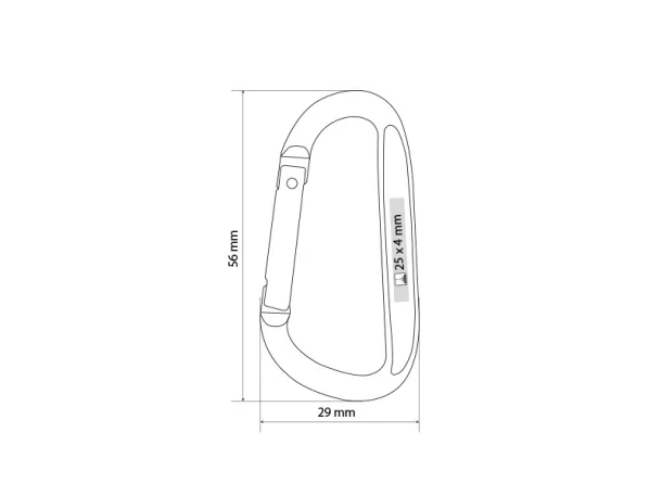 CARRY MINI Karabiner za ključeve Crna