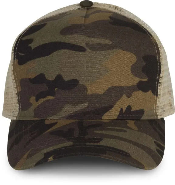  TRUCKER CAP - 5 PANELS - K-UP Brown Camouflage #221E1F