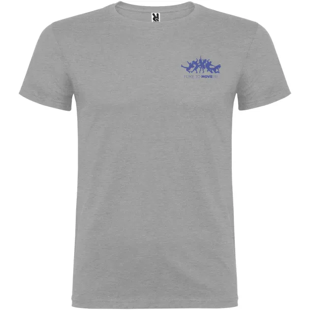 Beagle short sleeve men's t-shirt - Roly Marl Grey