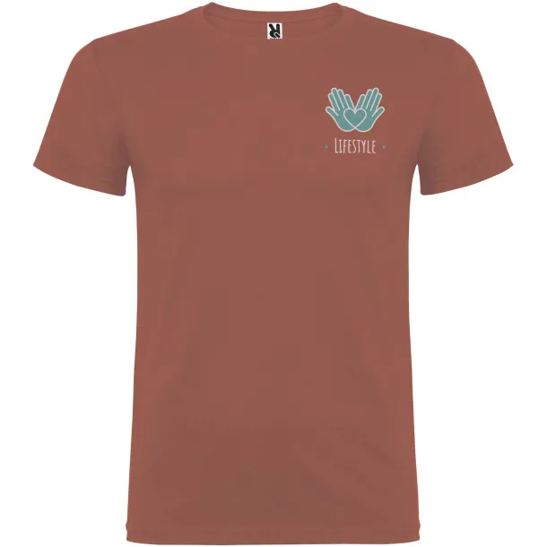 Beagle short sleeve men's t-shirt - Roly Brick red