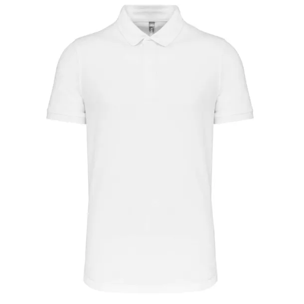  MEN'S SHORT SLEEVE STUD POLO SHIRT - Designed To Work White