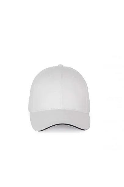  CAP WITH CONTRASTING SANDWICH PEAK - 6 PANELS - K-UP White Navy