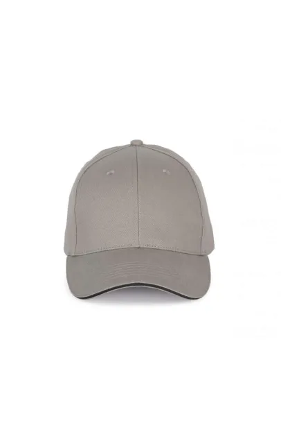  CAP WITH CONTRASTING SANDWICH PEAK - 6 PANELS - K-UP Light Grey Tamno siva