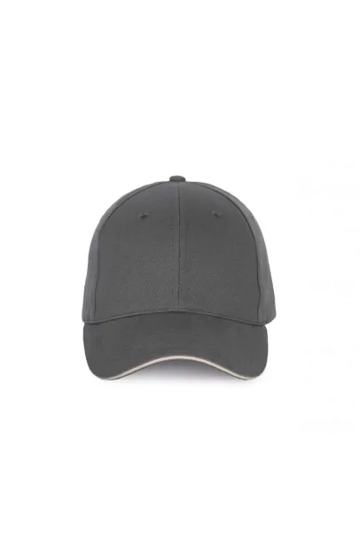  CAP WITH CONTRASTING SANDWICH PEAK - 6 PANELS - K-UP Tamno siva Light Grey