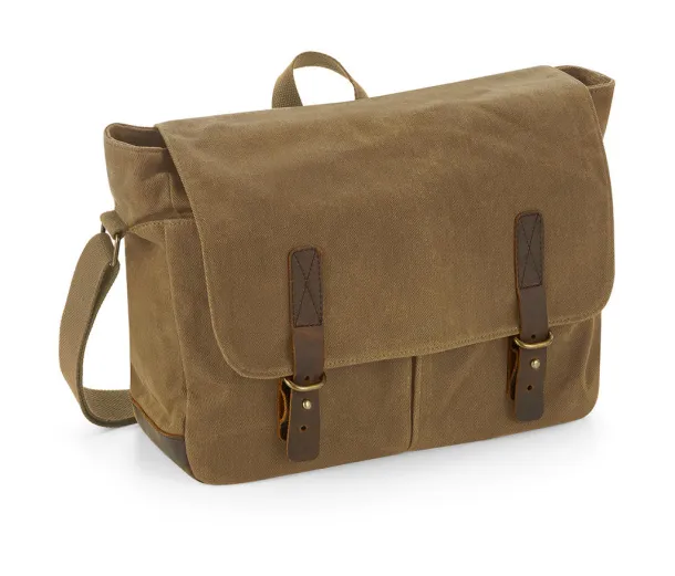  Heritage Waxed Canvas Messenger - Quadra Desert Sand