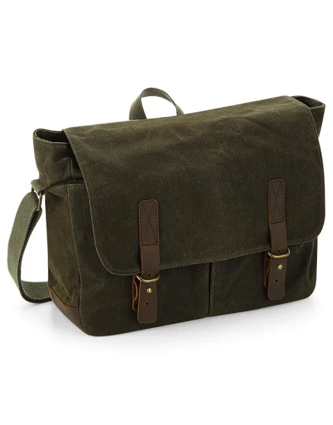  Heritage Waxed Canvas Messenger - Quadra