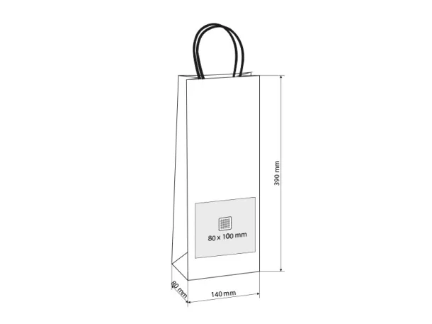 ARISTO paper bottle bag - BRUNO White