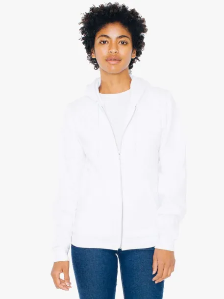  UNISEX FLEX FLEECE ZIP HOODIE - American Apparel White