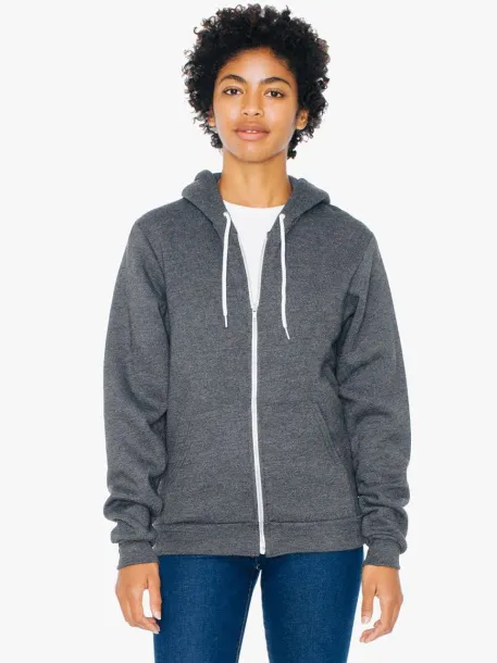  UNISEX FLEX FLEECE ZIP HOODIE - American Apparel Storm Grey