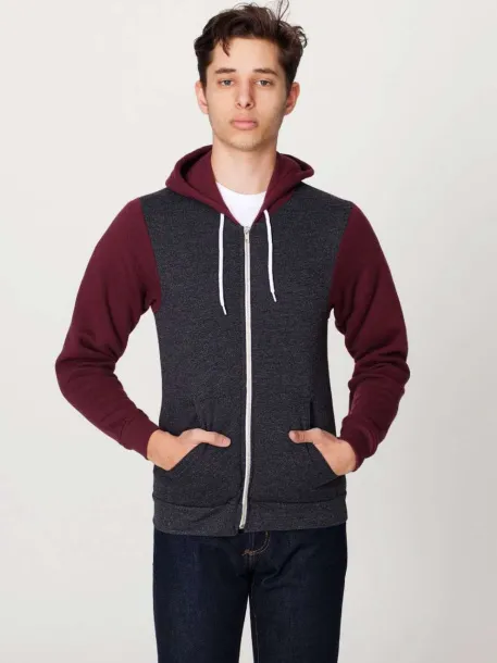  UNISEX FLEX FLEECE ZIP HOODIE - American Apparel Storm Grey Truffle