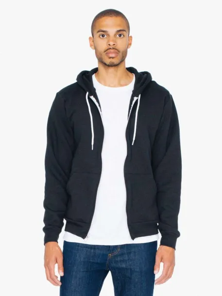  UNISEX FLEX FLEECE ZIP HOODIE - American Apparel Black