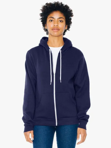  UNISEX FLEX FLEECE ZIP HOODIE - American Apparel Oxford Navy