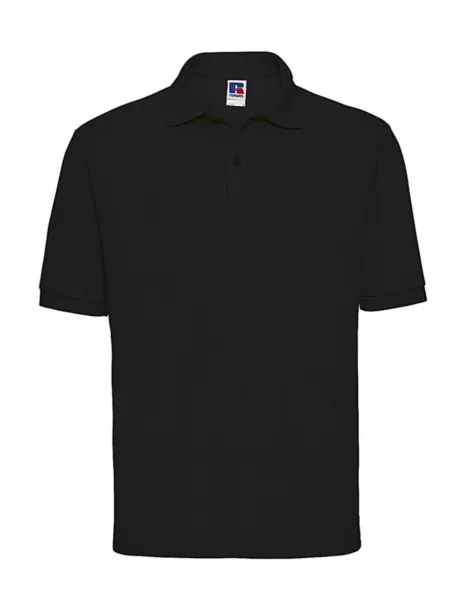  Muška klasična poli pamučna majica, 215 g/m² - Russell  Crna