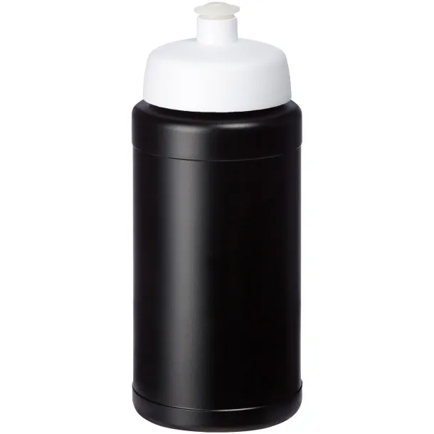 Baseline 500 ml recycled sport bottle Solid black White