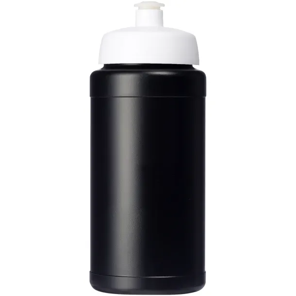 Baseline 500 ml recycled sport bottle Solid black White