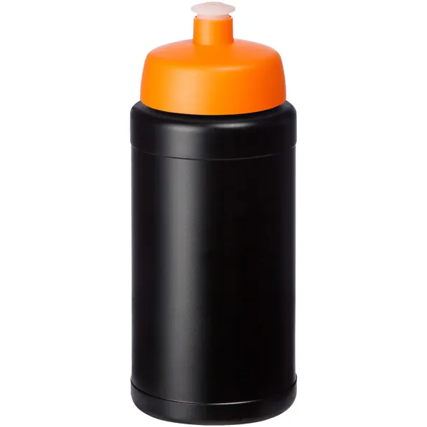 Baseline 500 ml recycled sport bottle Solid black Orange