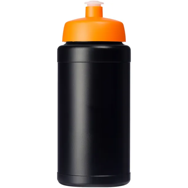 Baseline 500 ml recycled sport bottle Solid black Orange