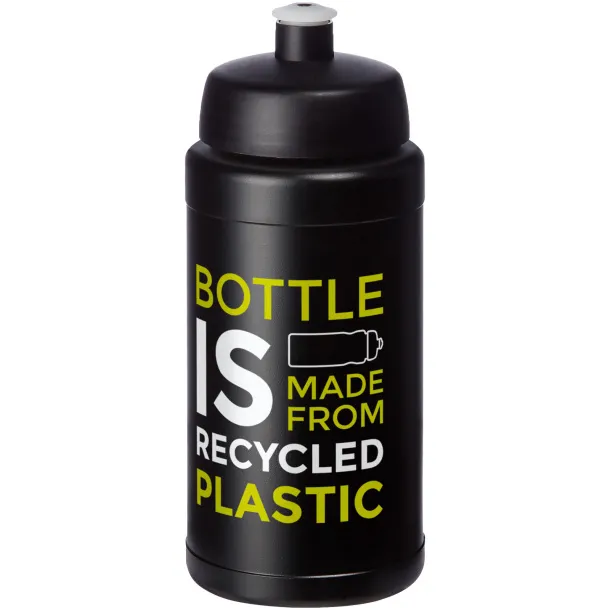 Baseline 500 ml recycled sport bottle Solid black Solid black