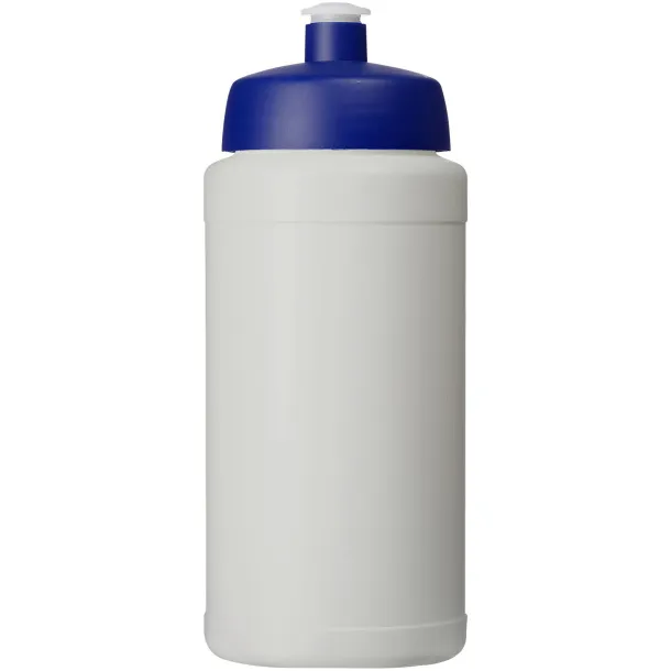 Baseline 500 ml recycled sport bottle - Unbranded White Blue