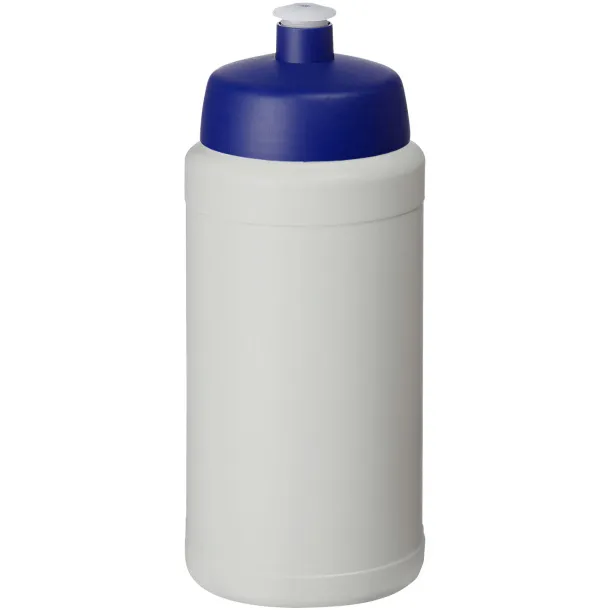 Baseline 500 ml recycled sport bottle - Unbranded White Blue