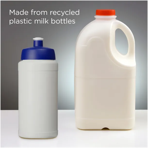 Baseline 500 ml recycled sport bottle White Blue