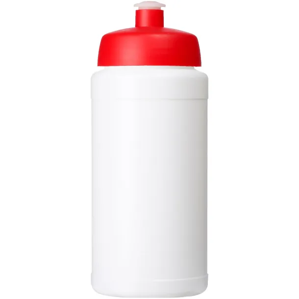 Baseline 500 ml recycled sport bottle - Unbranded White Red