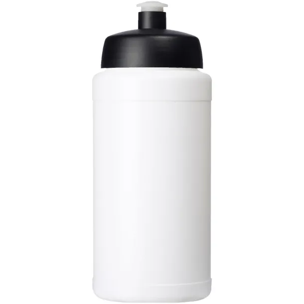 Baseline 500 ml recycled sport bottle - Unbranded White Solid black