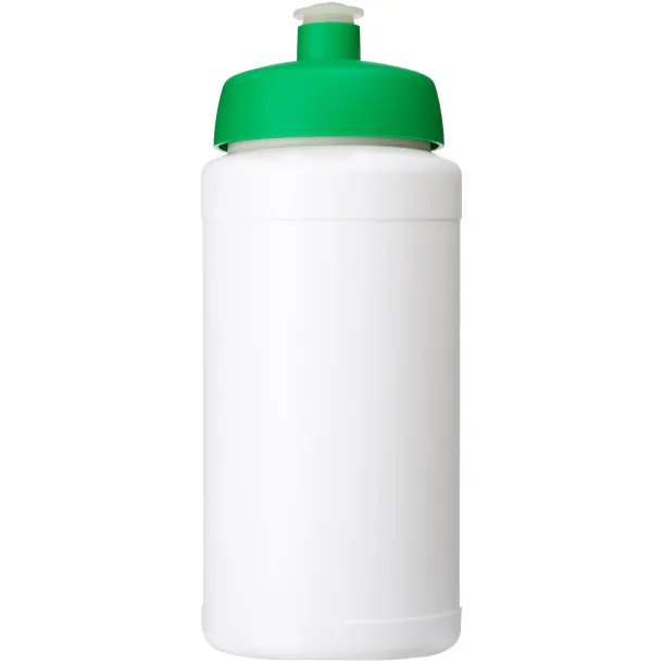 Baseline 500 ml recycled sport bottle - Unbranded White Green