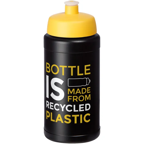 Baseline 500 ml recycled sport bottle - Unbranded Yellow