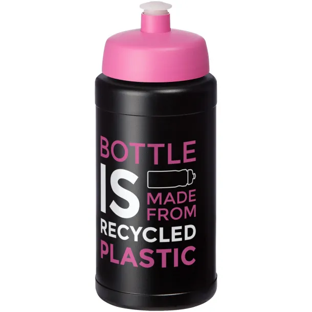 Baseline 500 ml recycled sport bottle Transparent pink