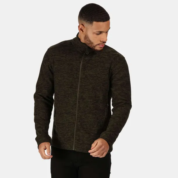 THORNLY MEN - FULL ZIP MARL FLEECE - Regatta Dark Khaki Marl #3A3124