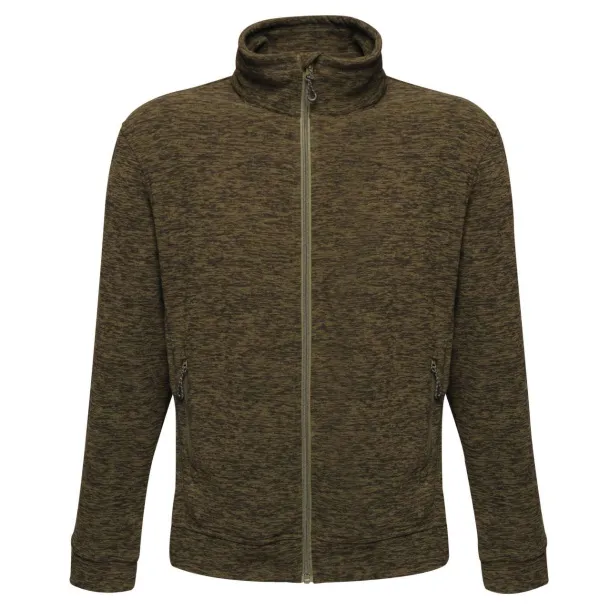 THORNLY MEN - FULL ZIP MARL FLEECE - Regatta Dark Khaki Marl #3A3124