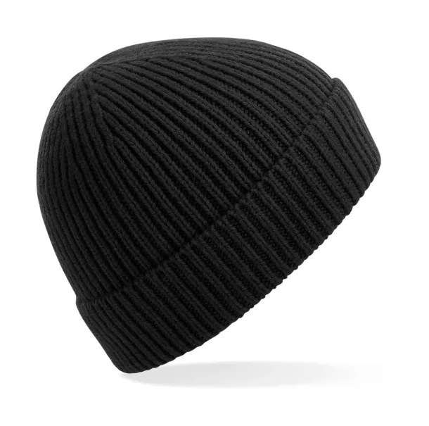  Engineered Knit Ribbed Beanie - Beechfield Black