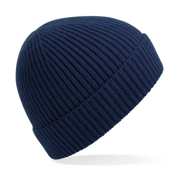  Engineered Knit Ribbed Beanie - Beechfield Oxford Navy