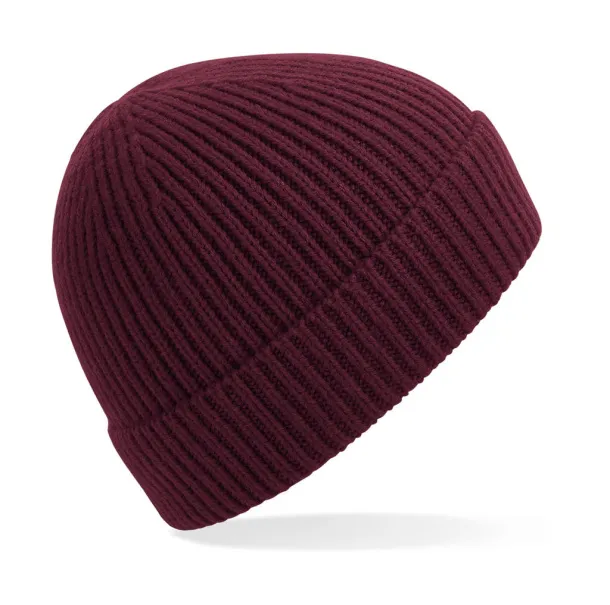  Engineered Knit Ribbed Beanie - Beechfield Burgundy